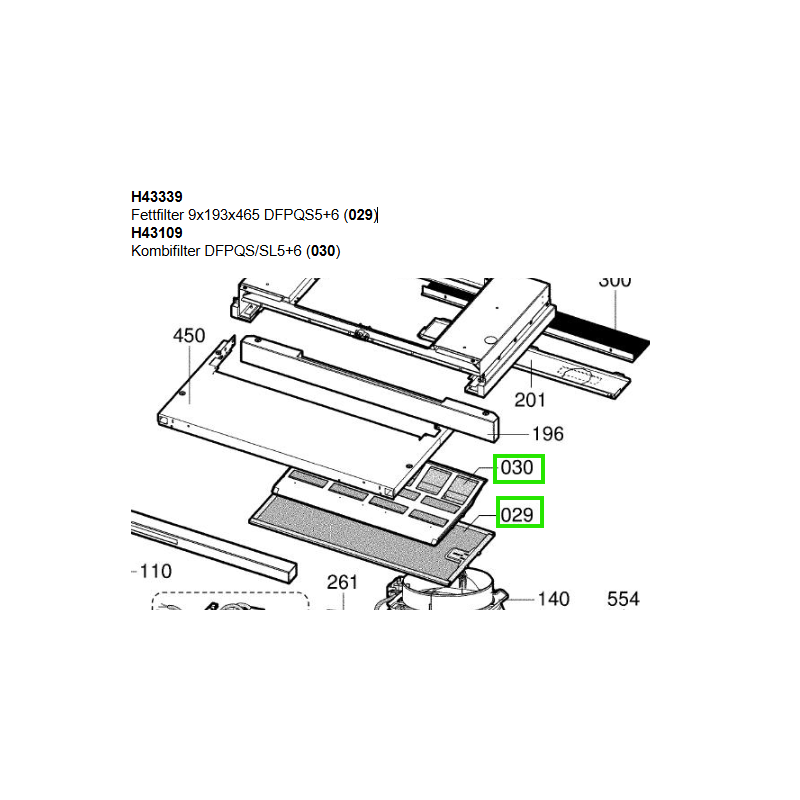 V-ZUG Dunstabzugsfilter Combined Filter DFPQS/SL5+6
