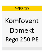 Ersatzfilter für WESCO Komfovent Domekt Rego 250 PE